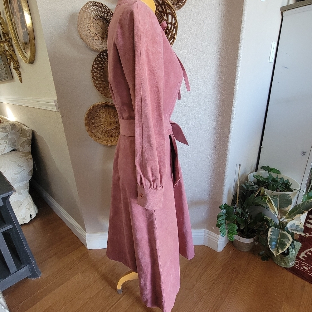 Vintage Russella Haven Suede Dress – Union Made – Mollie Parnis - Picture 4 of 12